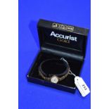 Accurist Ladies 9ct 375 Gold Watch in Original Case