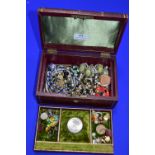 Victorian Jewellery Box and Costume Jewellery