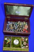 Victorian Jewellery Box and Costume Jewellery