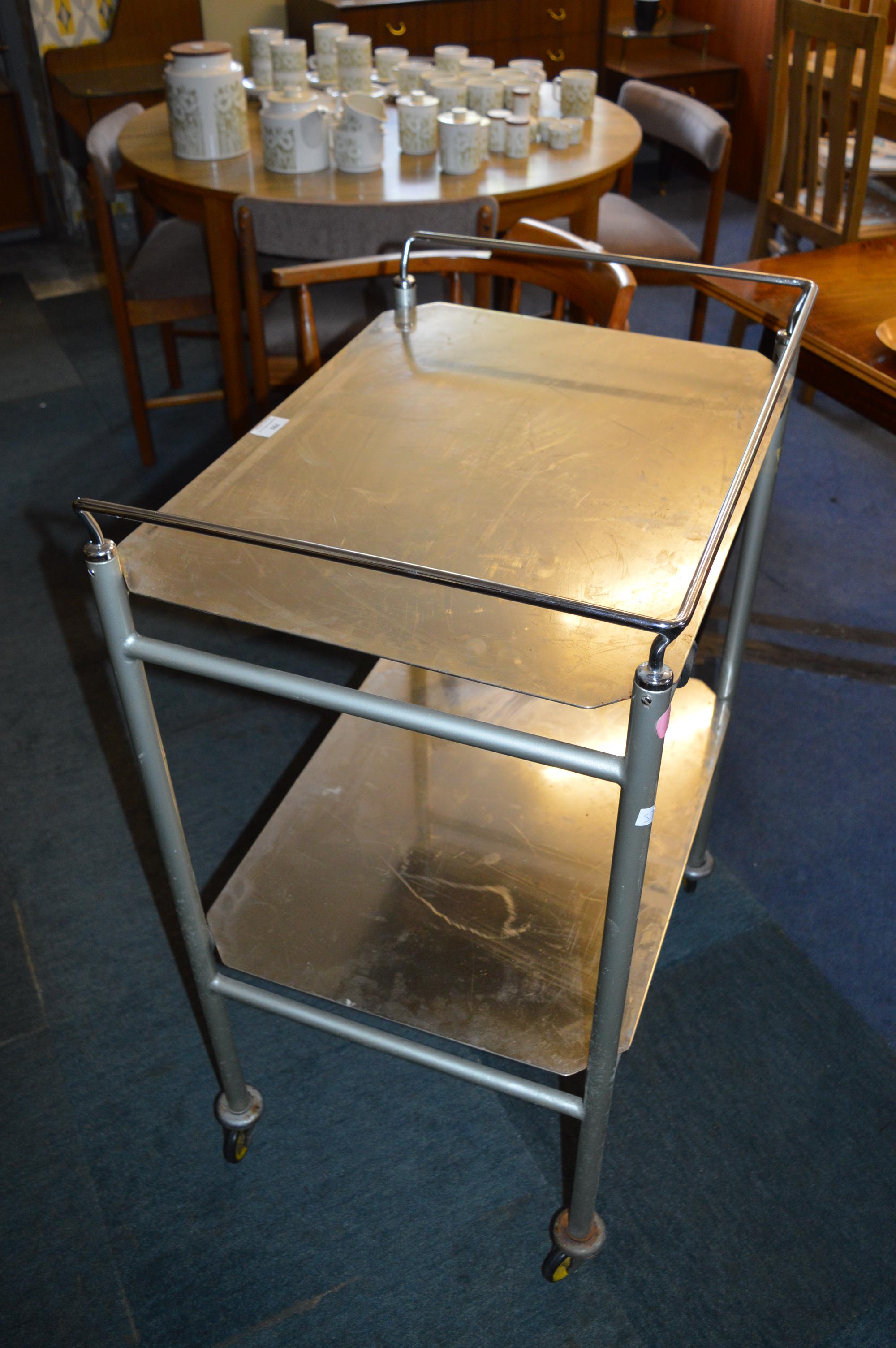 Stainless Steel Chrome Rail Industrial Medical Trolley - Image 2 of 2