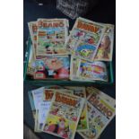 Crate of Dandy and Beano Comics