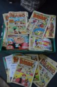 Crate of Dandy and Beano Comics