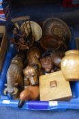 Carved Wooden Animals and Treen Animals