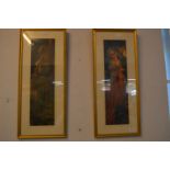 Pair of Edwardian Advertising Posters in Gilt Frames