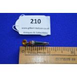 Hallmarked Silver Gemstone Brooch - Birmingham 1911, approx 1.8g gross