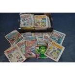 Box of Comics Including Beano, Battle, etc.