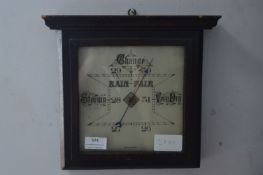Victorian Barometer in a Square Oak Frame