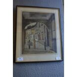 Framed Watercolour - Prince Street, Hull signed S.G. Keuch 1969
