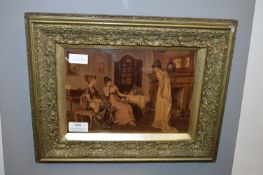 Victorian Gilt Framed Crystoleum - Ladies Taking Tea