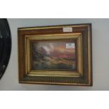 Gilt Framed Oil on Board - Marine Landscape by E.K. Edmore