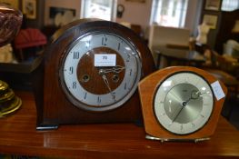Two Old Mantel Clock
