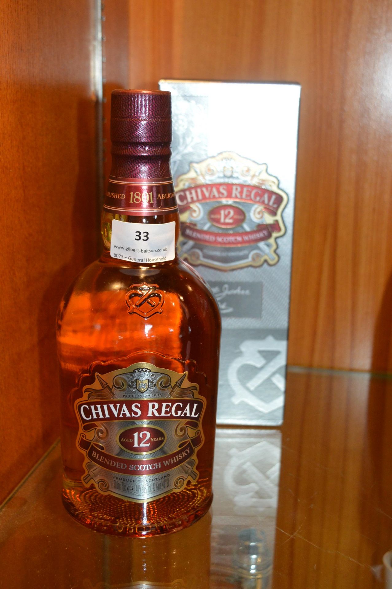 Bottle of Chivas Regal 12 Year Old Blended Scotch