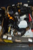Box of Household Electricals, Hairdryers, Curling