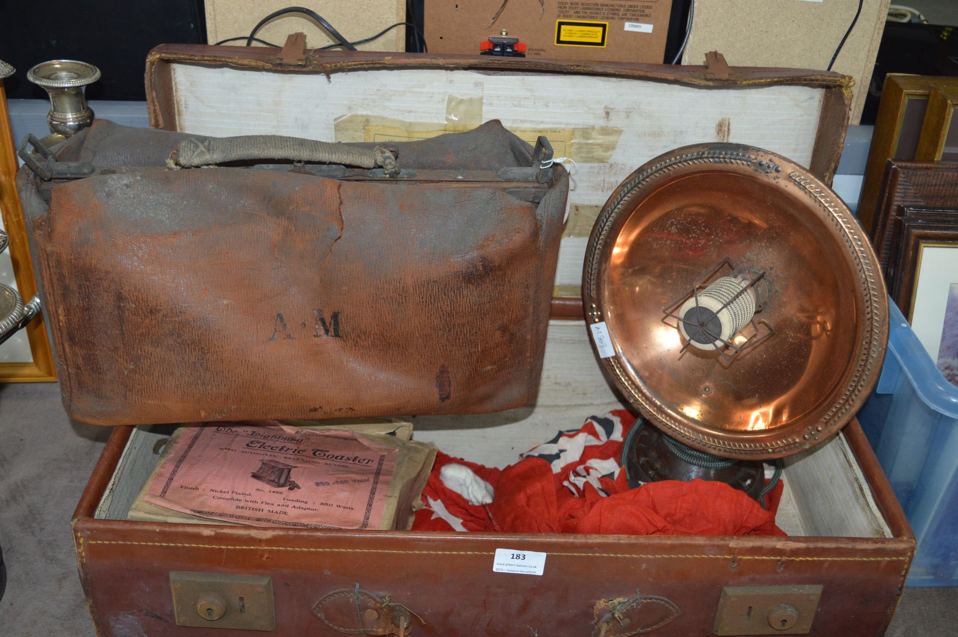 Vintage Leather Suitcase Containing Collectible It