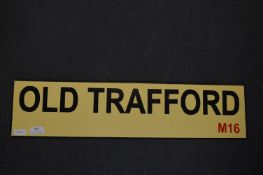 Old Trafford Street Sign