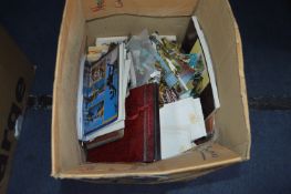Box of Assorted POstcards and Photographs, etc.