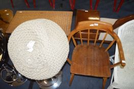 Captains Chair and Woven Pouffe