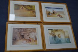 Four Pine Framed Prints after Sir William Russell Flint