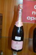 Bottle of Lanson Pink Champagne