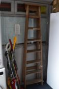 Set of Eight Tread Wooden Step Ladders