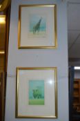 Two Gilt Framed African Wildlife Pictures by Malac
