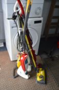 Five Upright Floor Mops, Steam Cleaners, etc,