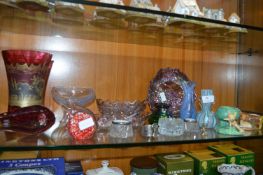 Assortment of Glass and Pottery Items, Murano Fish