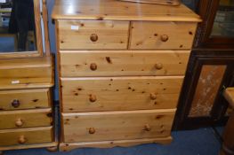 Pine Five Drawer Bedroom Chest