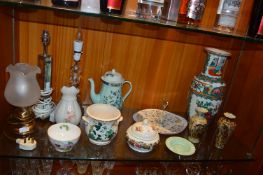 Assortment of Pottery, Vases, Lamps, etc.