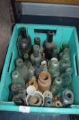 Crate of Old Bottles, Jars, etc.