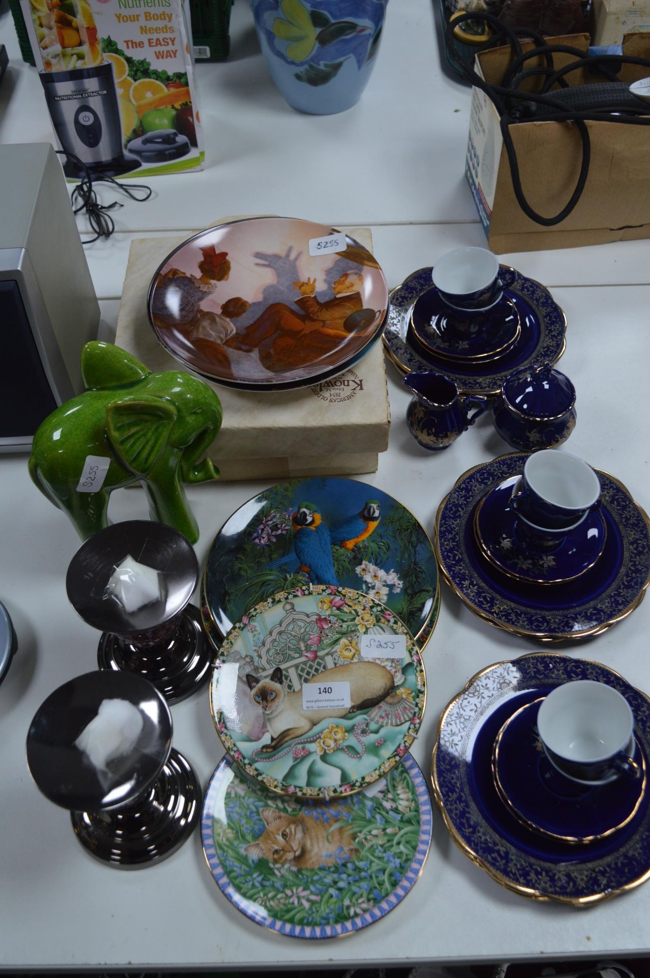 Wall Plates, Elephant, Japanese Part Tea Set, etc.