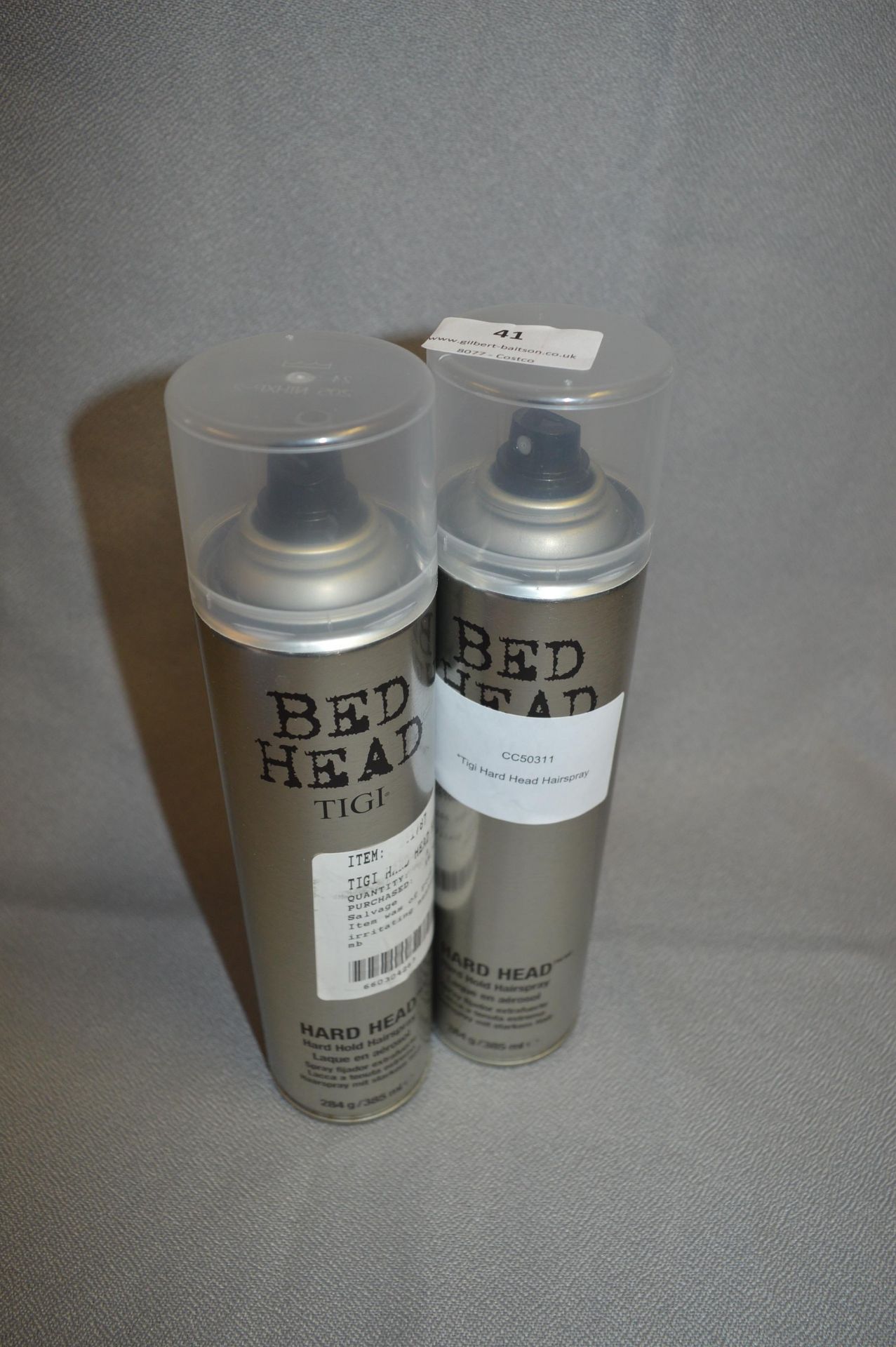 *Tigi Hard Head Hairspray 2pk