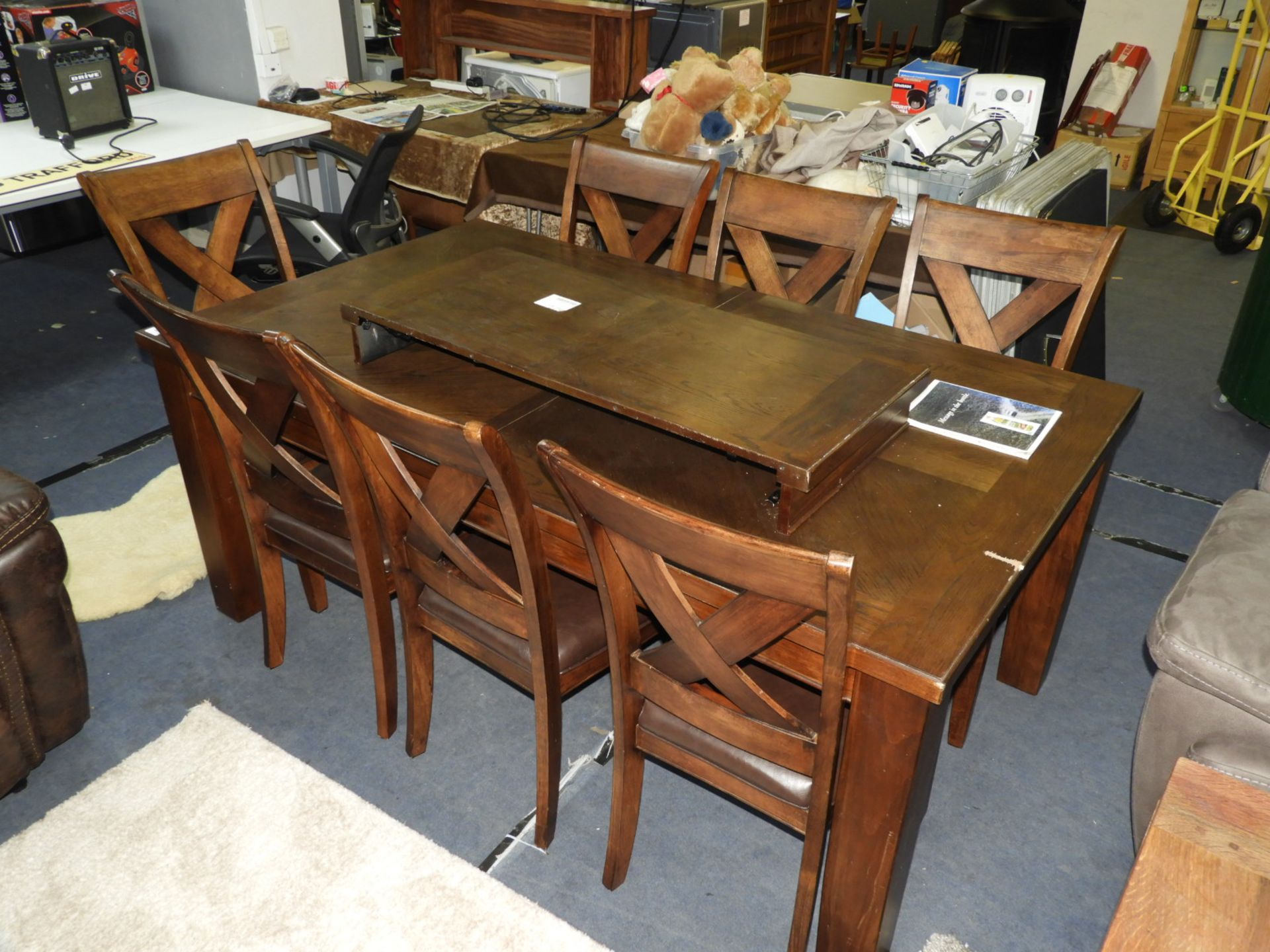*Samson Extending Dining Table with Seven Chairs