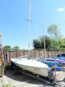 International 505 Racing Dinghy with Full set of Sails, Road Trailer and Launching Trolley