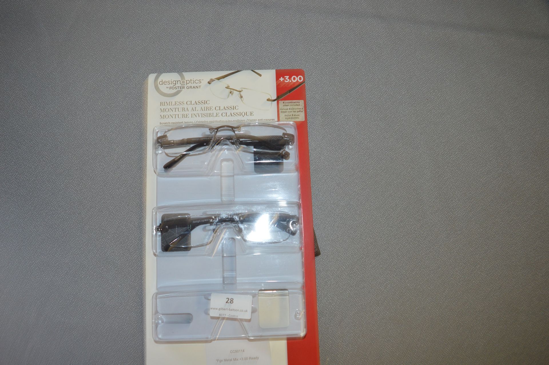 *Fgx Metal Mix +3.00 Ready Reader Glasses 2pk