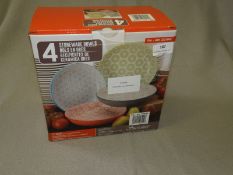 *Stoneware Serve Bowls 4pce Set