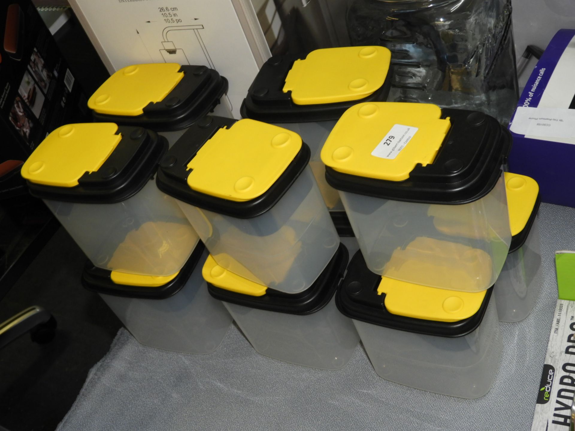 *Eleven Plastic Storage Containers