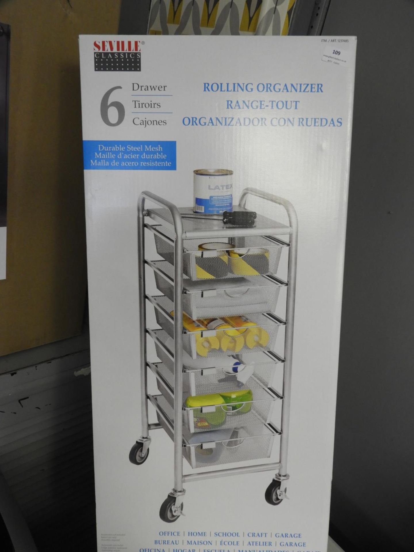 *Six Drawer Rolling Organiser