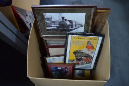 Box of Framed Prints (Mainly Railways)