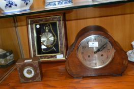 Mantel Clock, Framed Stockport Carriage Clock and