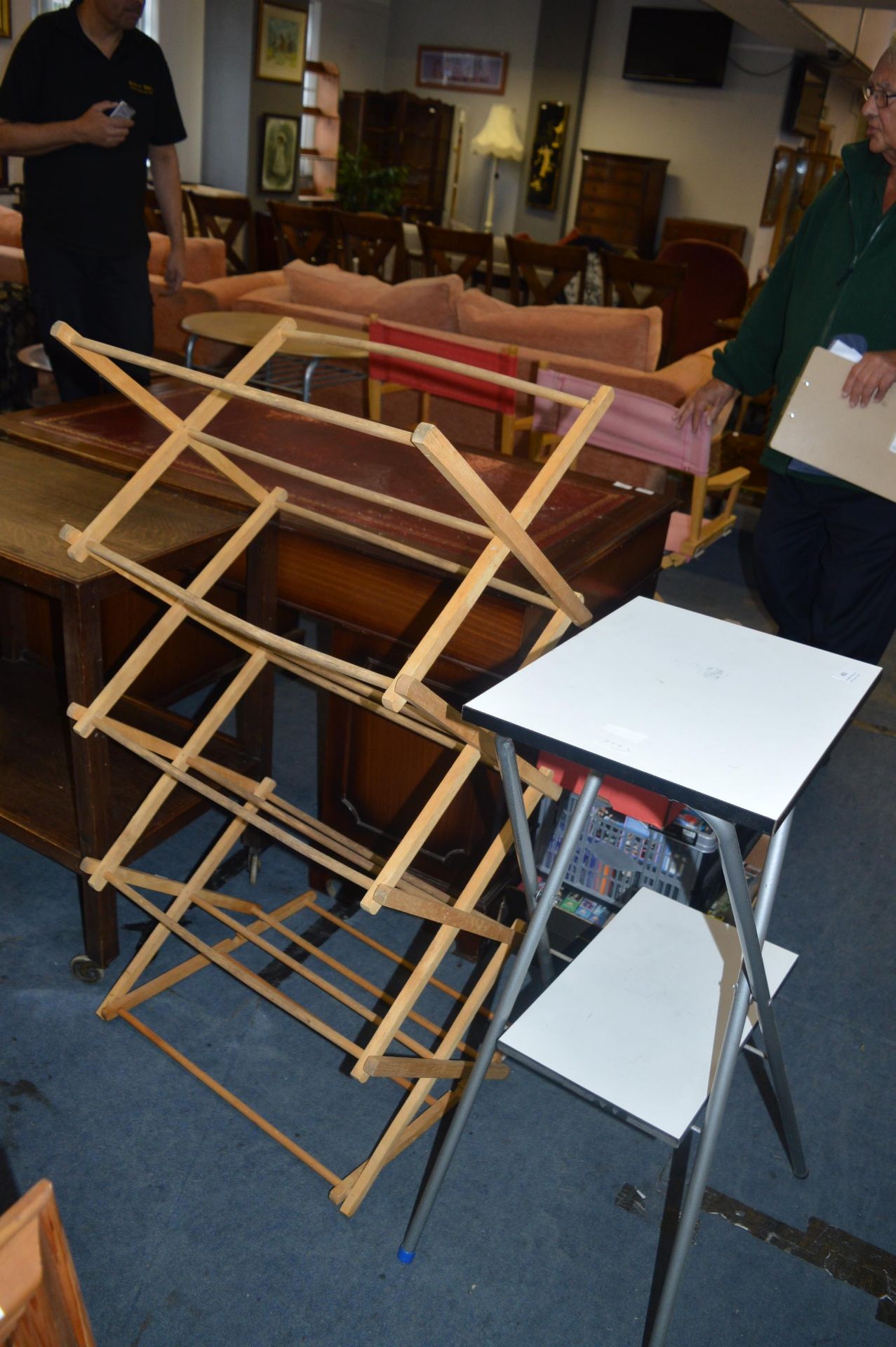 Folding Projector Table and a Clothes Horse