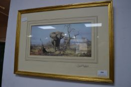 Signed David Shepherd Elephant Print