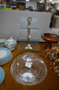Glass Cake Stand and a Glass Cake Dome