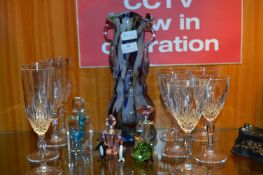 Assorted Wine Glasses, Scent Bottles, etc.