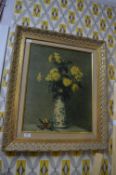 Gilt Framed Canvas Print - Still LIfe Flowers