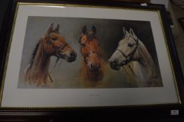 Framed Print of Horses - Arkle, Red Rum, and Deser