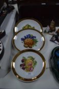 Gold Plated Czechoslovakian Fruit Plates