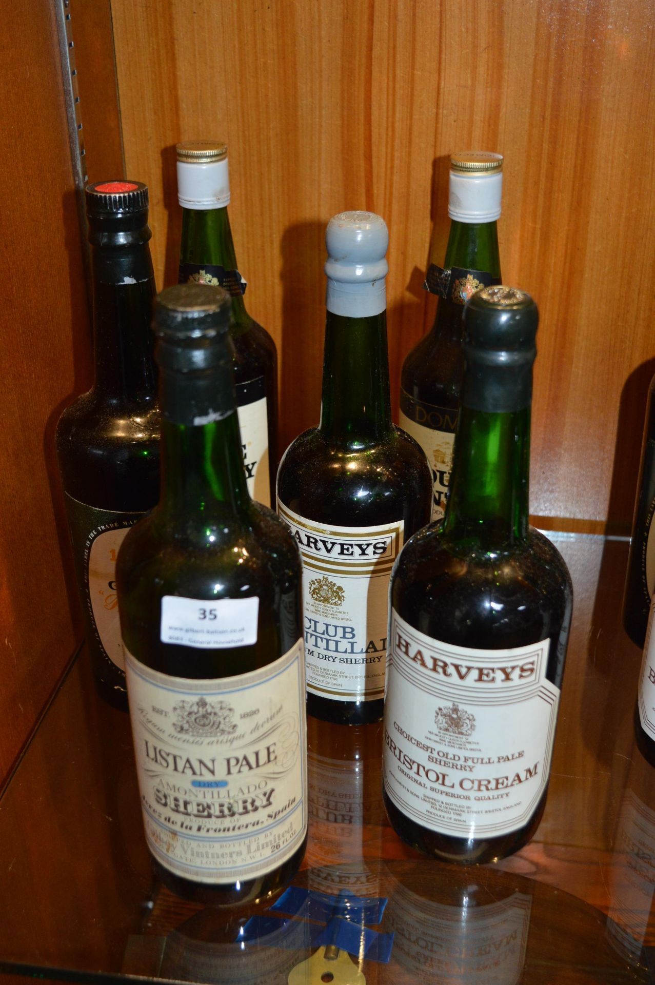 Six Bottles of Sherry, Harveys Bristol Cream, etc.