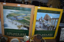 Two Framed Posters - The Golden Age of Transport