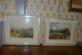 Pair of Framed Prints - Stately Home Gardens